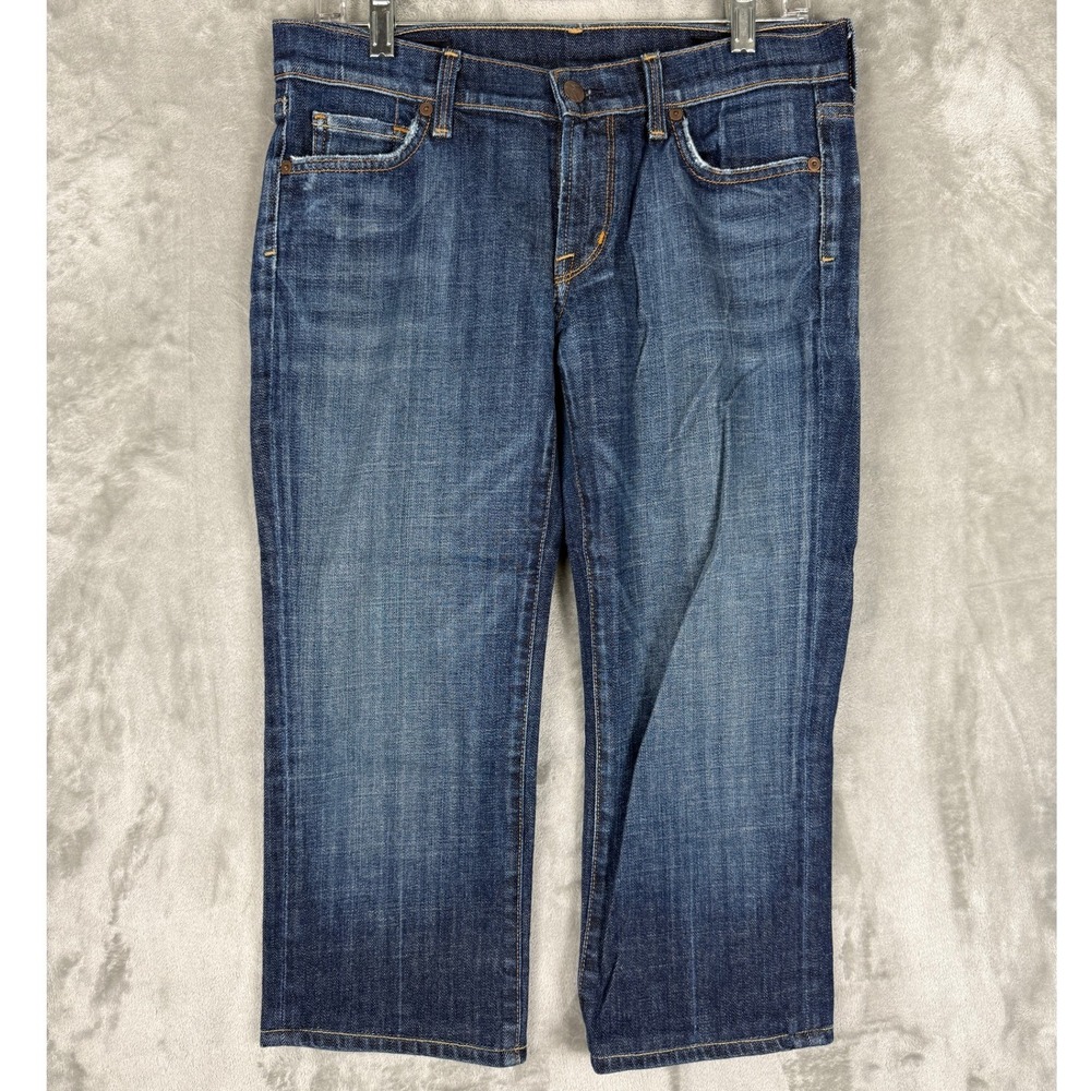 Citizens of Humanity Kelly Low Waist Cropped Stretch Denim Jeans Sz 28